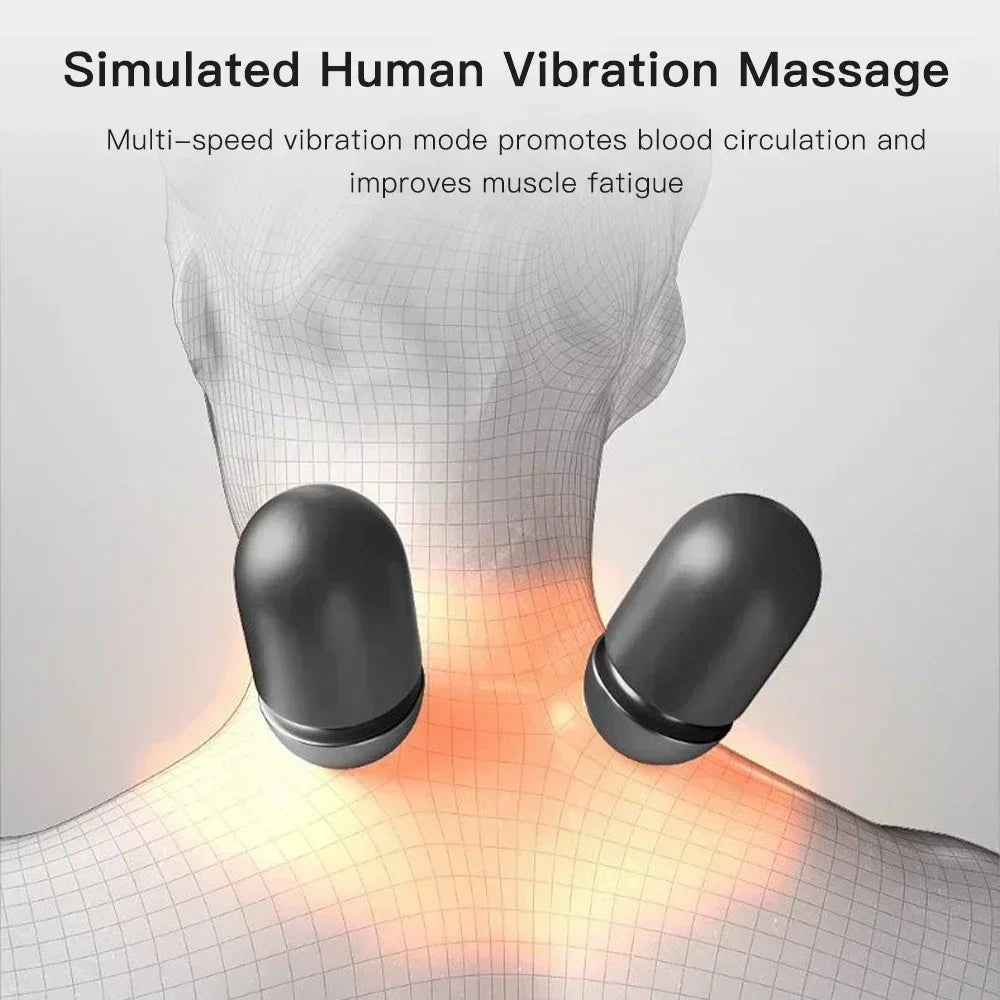 Massager Cervical Pillow Hot Compress Vibration Massage Neck Traction Relax Sleeping Pillow Spine Support Normal