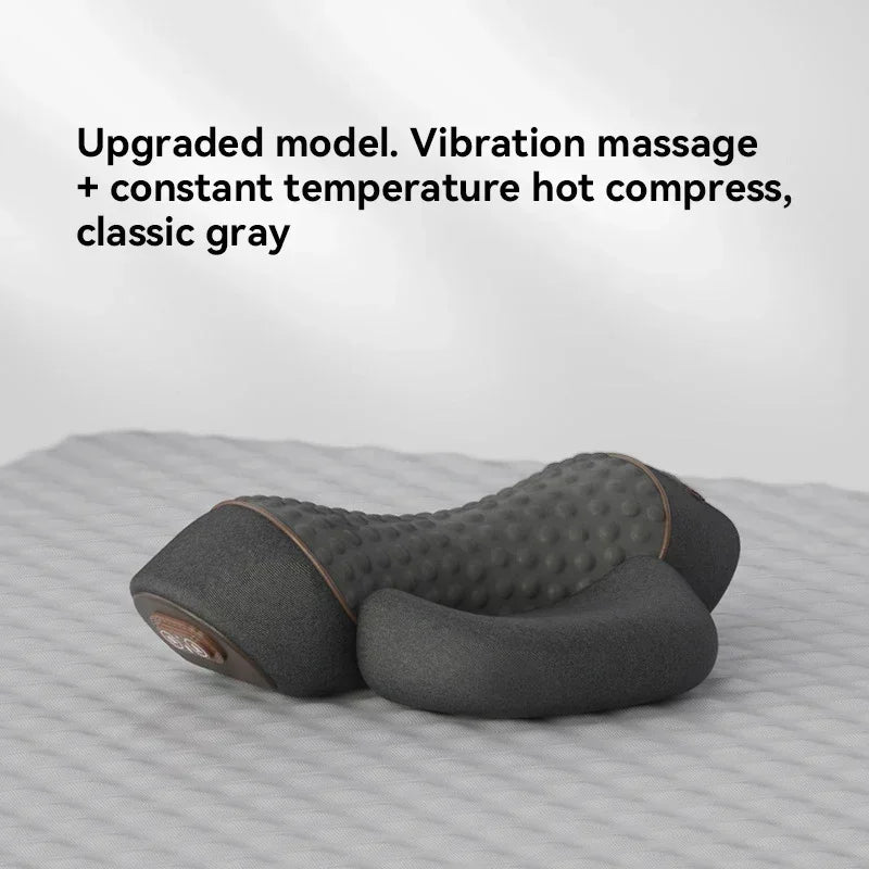 Massager Cervical Pillow Hot Compress Vibration Massage Neck Traction Relax Sleeping Pillow Spine Support Normal