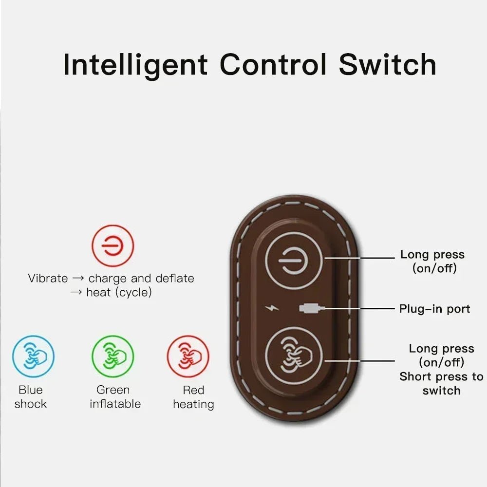 Massager Cervical Pillow Hot Compress Vibration Massage Neck Traction Relax Sleeping Pillow Spine Support Normal